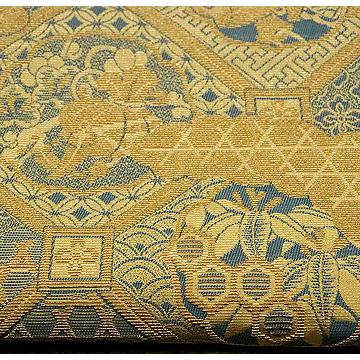 留袖用 袋帯 正絹 金山寺織 小槌 宝袋 天井紋 Lサイズ F4070 新品 