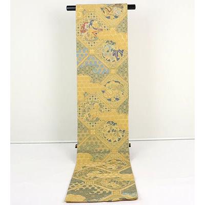 留袖用 袋帯 正絹 金山寺織 小槌 宝袋 天井紋 Lサイズ F4070 新品 