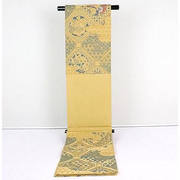 留袖用 袋帯 正絹 金山寺織 小槌 宝袋 天井紋 Lサイズ F4070 新品 