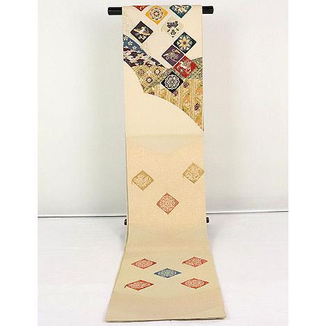 送料無料】留袖用☆袋帯☆正絹☆刺繍鳳凰・華・菱文 F4201【新品 