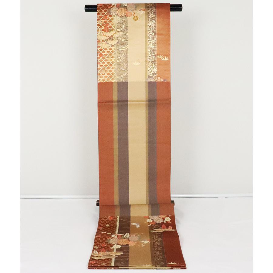 訪問着用 袋帯 正絹 桜 松竹梅 藤Mサイズ F4871 未使用品 着物