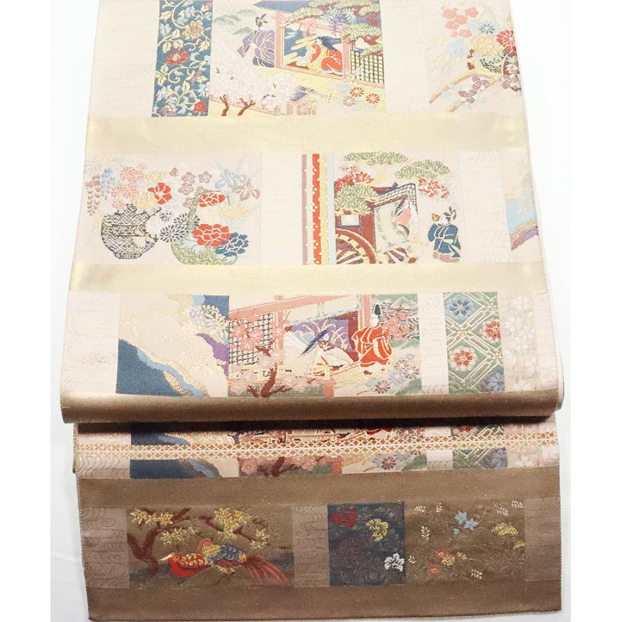 留袖用 西陣織袋帯 正絹 源氏物語 金箔 F5294 美品 着物 レディース Lサイズ オールシーズン 結婚式 送料無料 リサイクル 中古美品 ...
