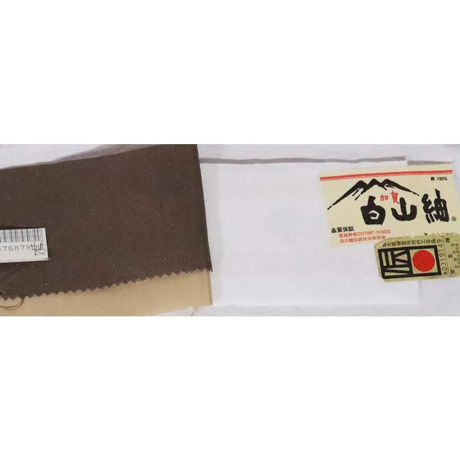 お洒落訪問着用 白山紬 袋帯 茶色 金通し 創作柄 F5452 新品 Lサイズ 