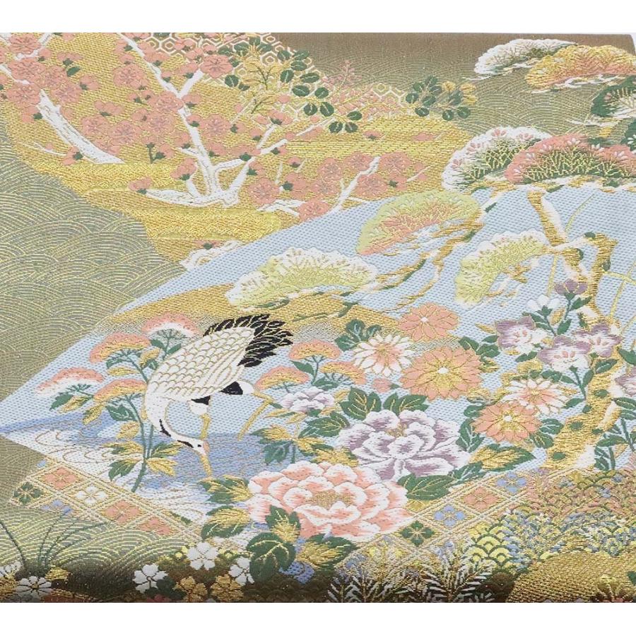 染色作家 伝統工芸士 山田紘治作 刈安染 洛中豪華文様 訪問着用 西陣織 