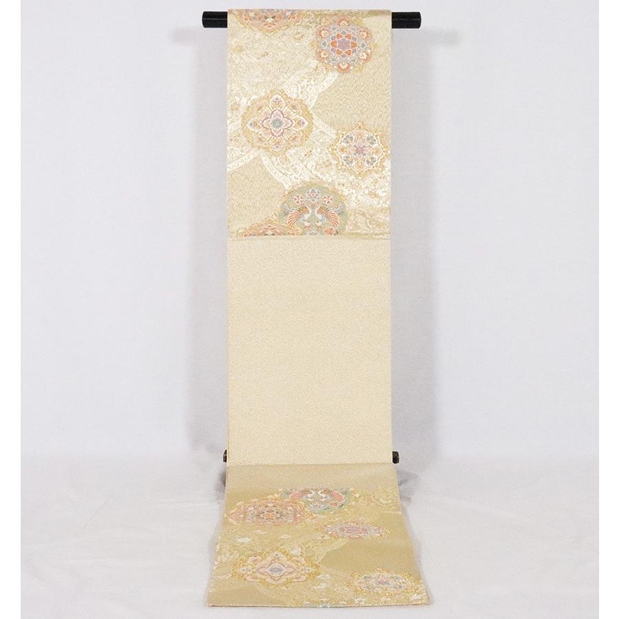 留袖用 袋帯 正絹 金 正倉院文様 向い鳳凰 華文 唐花 Mサイズ F5672 