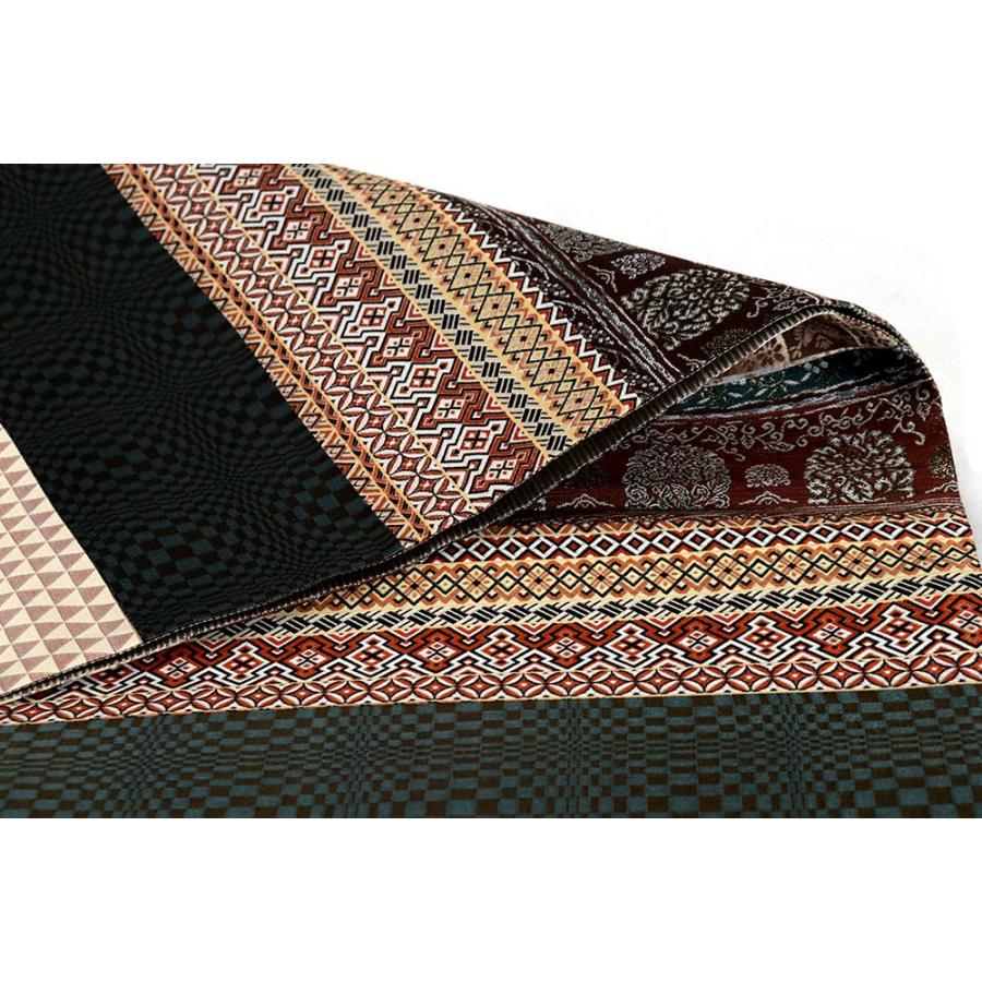 袋帯 織匠 川島 名物裂 明日香切嵌 全通名古屋帯