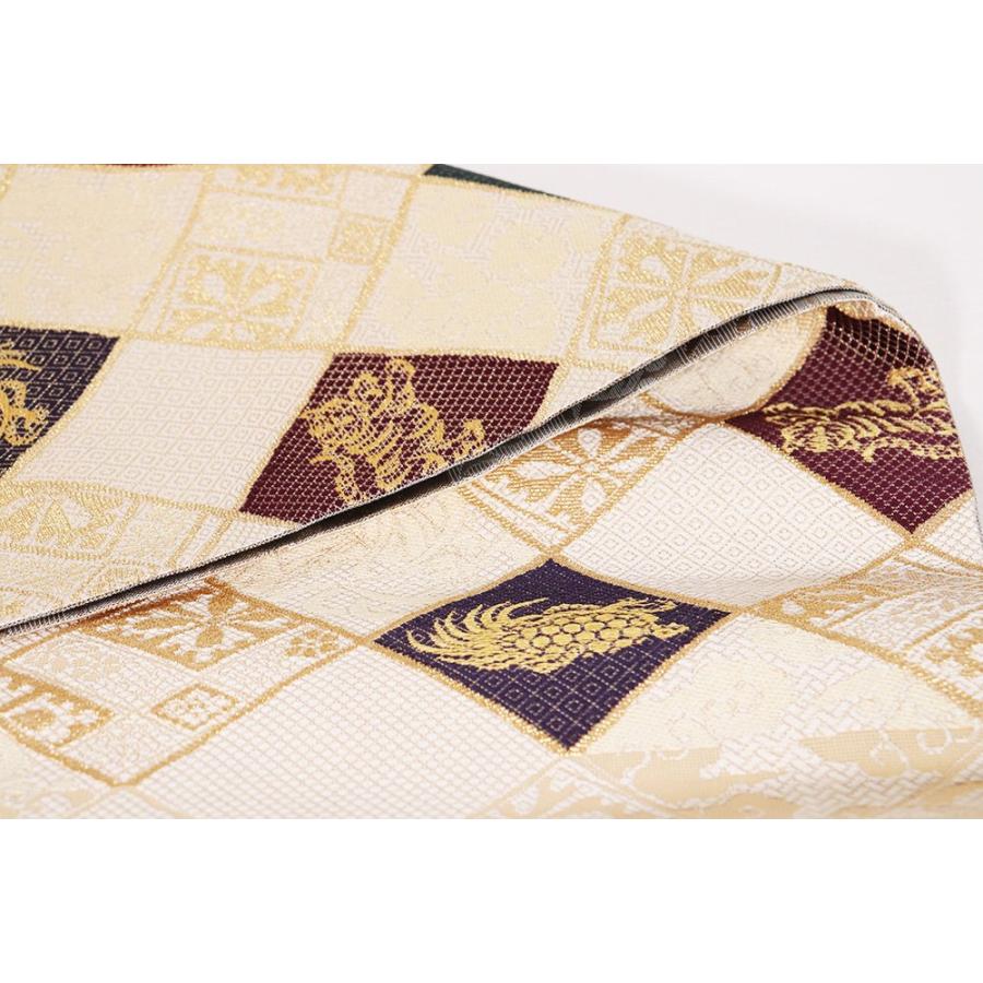 礼装用 袋帯 正絹 両全通帯 金華山 青龍 玄武 白虎 朱雀 天女 宝尽くし 