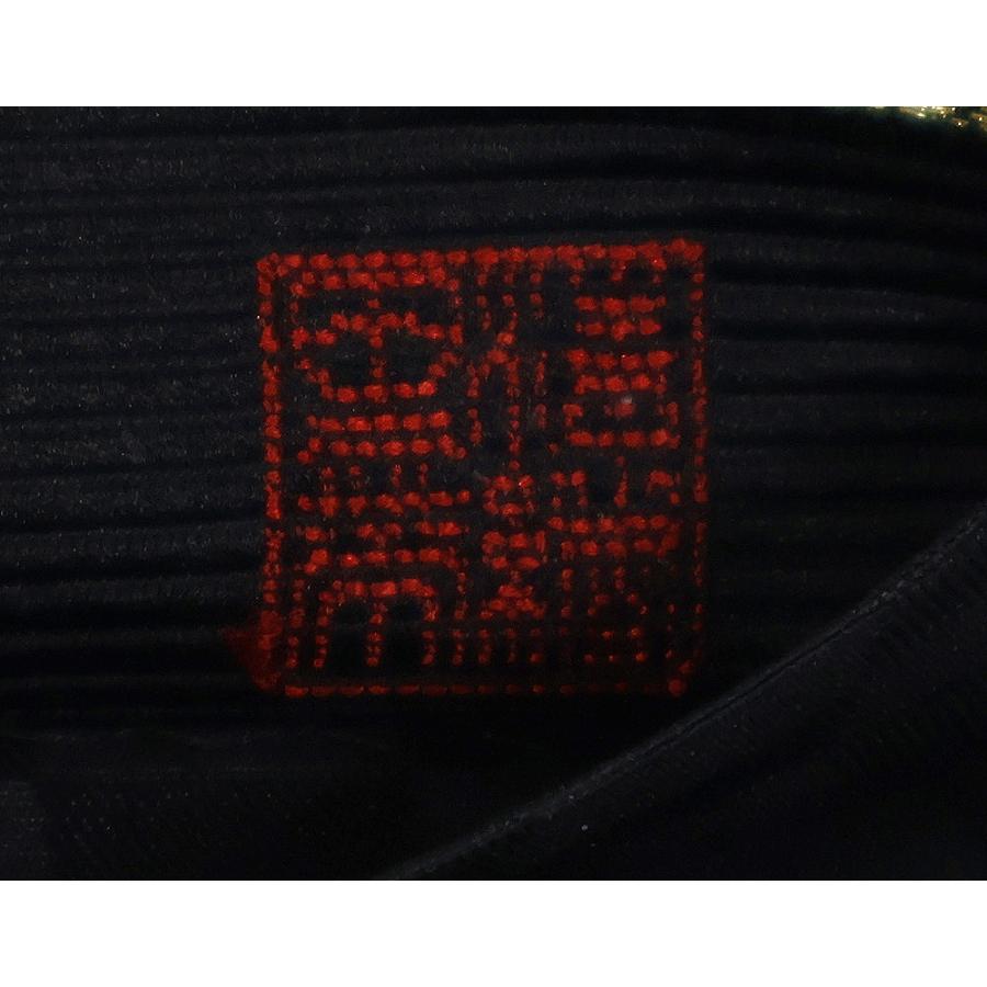 礼装用 袋帯 正絹 白 黒 グレー 紫 金 有栖川菊 鱗文 Lサイズ F7515