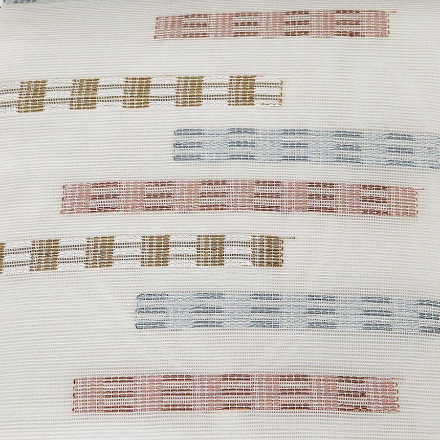 紗 袋帯 正絹 薄緑 刺繍 幾何文様柄 両面三通 Lサイズ F8776 新品 夏