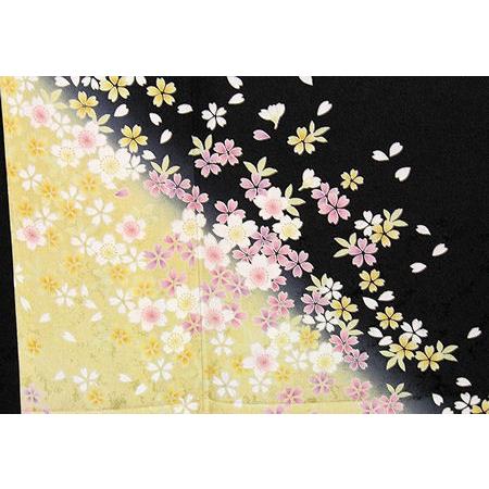 振袖  本振袖　正絹　桜　ki14063　仕立て上がり　成人式にはお着物での画像