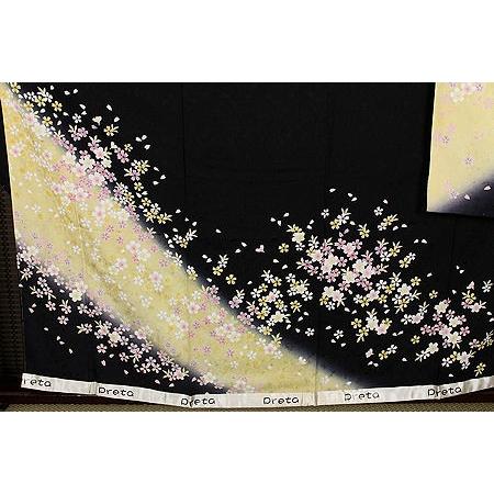 振袖  本振袖　正絹　桜　ki14063　仕立て上がり　成人式にはお着物での画像