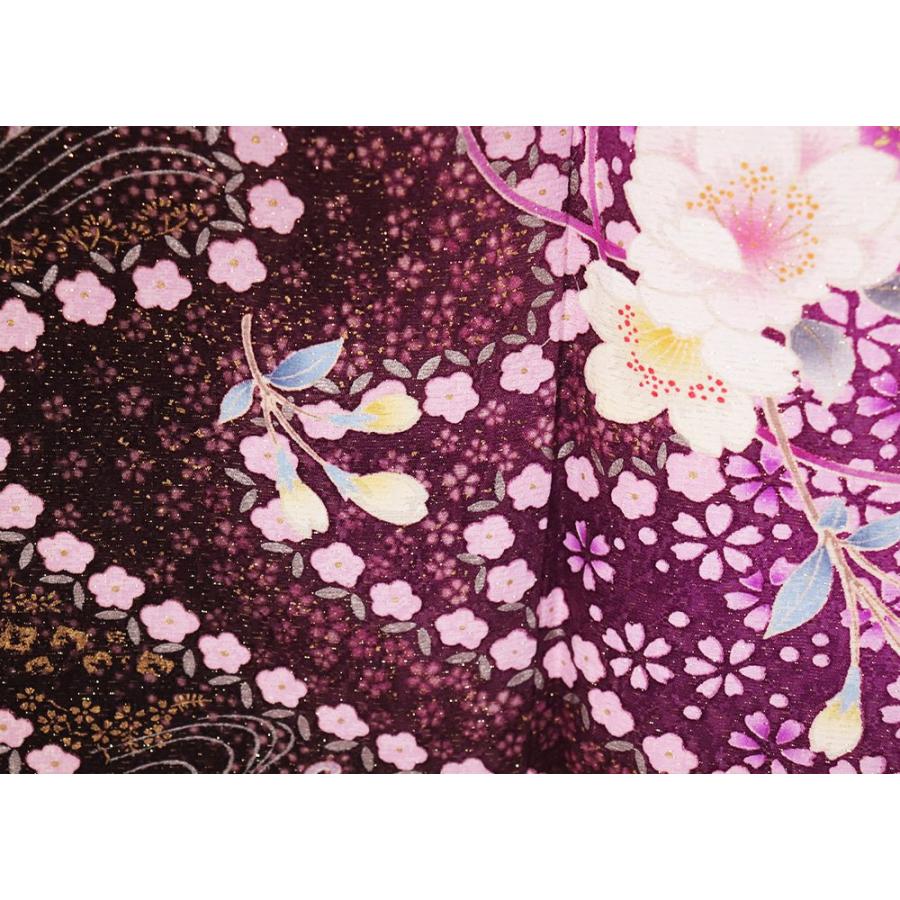 振袖 正絹 桜花 ki18672 仕立て上がり 成人式にはお着物で : ki18672 