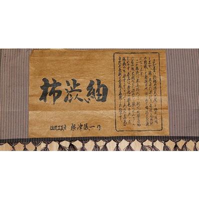 訪問着  伝統工芸士　根津儀一氏作  柿渋紬　訪問着　ki19749  仕立て上がり　お出かけはお着物での画像