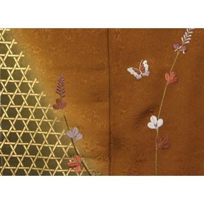 訪問着 正絹 刺繍花蝶 ki19785 仕立て上がり お出かけはお着物で 