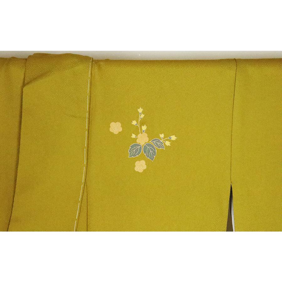 訪問着 正絹 黄土色 桐 菊 梅 Lサイズ ki20227 新品 公式行事 送料無料 