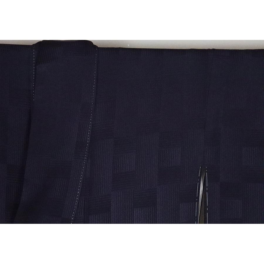 訪問着 正絹 紺 刺繍花 友禅 色紙 Mサイズ ki20383 新品 公式行事 送料無料 激安の画像