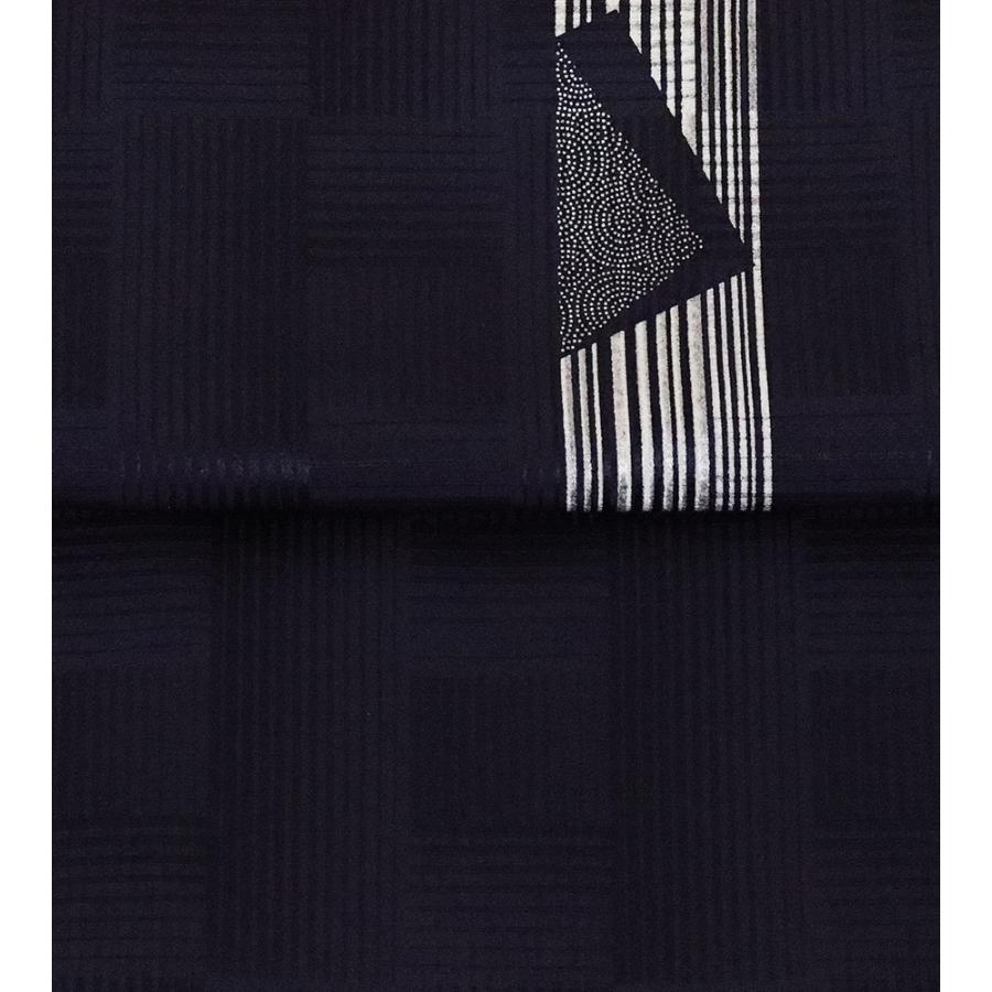 訪問着 正絹 紺 刺繍花 友禅 色紙 Mサイズ ki20383 新品 公式行事 送料無料 激安の画像