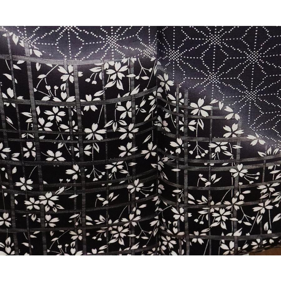 玉糸紬 訪問着 正絹 桜流水 グレー 白 黒色 暈し Lサイズ ki20453 新品