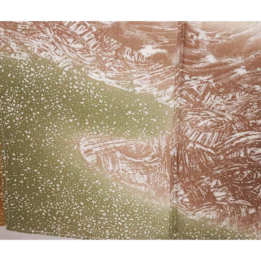 小野るい荘氏作 友禅訪問着 袷 正絹 波柄 若草色 Mサイズ ki20618 新品  