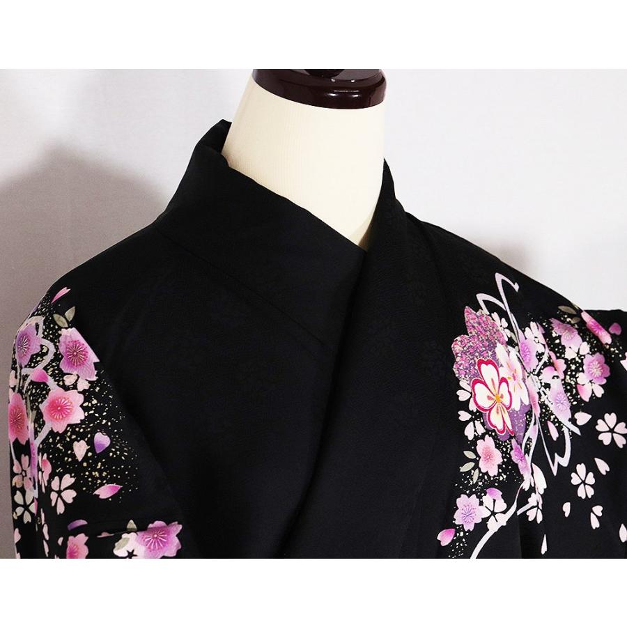 振袖 黒 ピンク 紫 ぼかし 桜 波 レンタル処分 成人式 振袖】F-13 紫 (桜