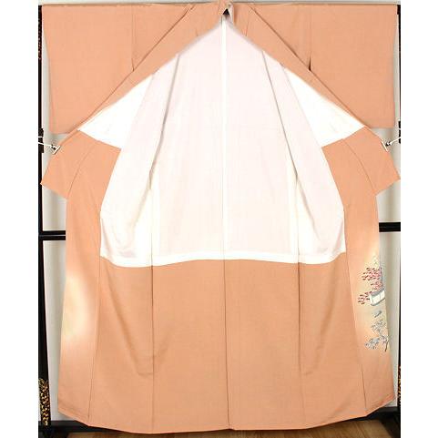 久保耕謹製 色留袖 袷 正絹 石庭 Lサイズ ki21331 美品 着物 