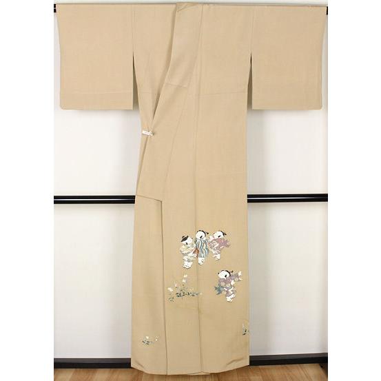 友禅 色留袖 袷 正絹 童 Mサイズ ki21367 美品 着物 レディース オール 