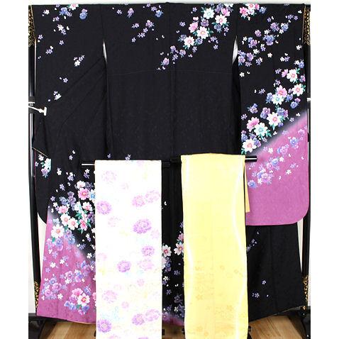 本振袖 長襦袢 袋帯 セット 13号 Lサイズ ki21386 美品 着物  