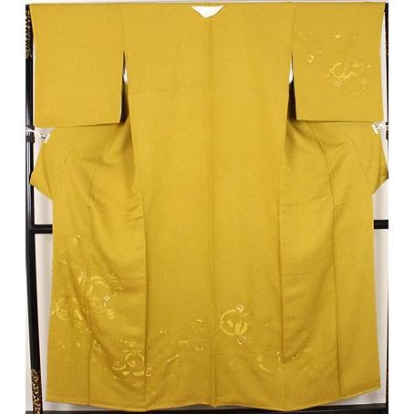 J-K-7-115 七五三 7歳 着物 セミアンティーク 蝶々に花々 子供 セミ