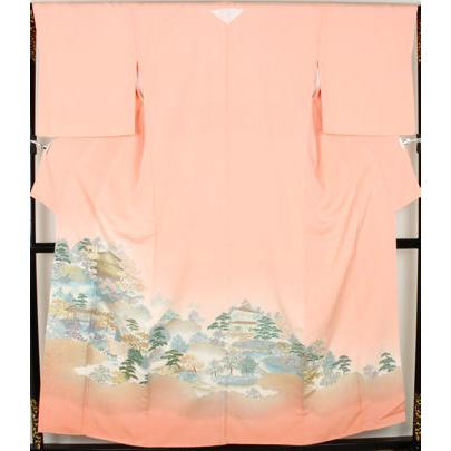色留袖 袷 正絹 寿光織 金閣寺 Mサイズ ki22690 新品 着物 レディース 