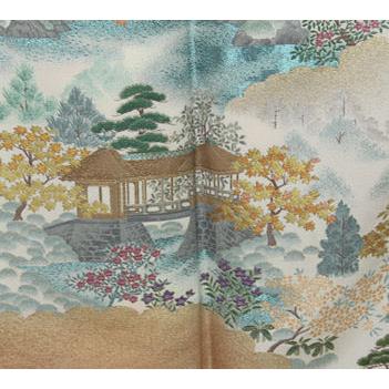色留袖 袷 正絹 寿光織 金閣寺 Mサイズ ki22690 新品 着物 レディース 