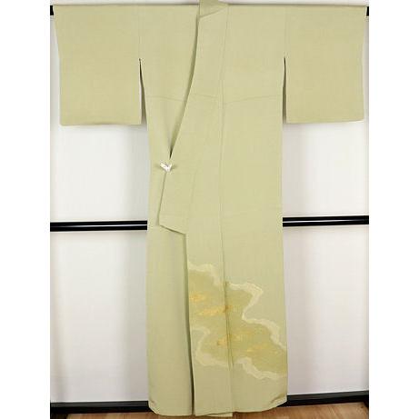 松井青々氏作 色留袖 正絹 寿光織 あられ流水 Mサイズ ki22920 美品 