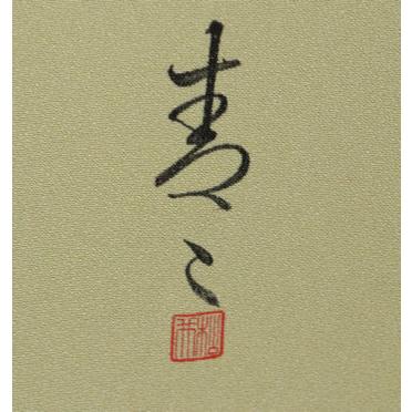 松井青々氏作 色留袖 正絹 寿光織 あられ流水 Mサイズ ki22920 美品 