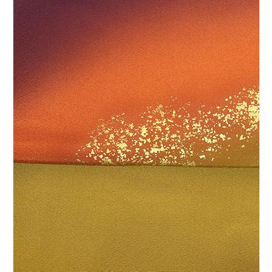 送料無料】本振袖☆正絹☆草花影絵 ki23297【美品】 : きもの千葉 