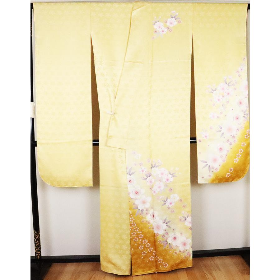 【送料無料】本振袖★正絹★桜花　ki23299【新品】