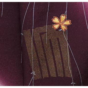 訪問着  正絹  刺繍桜・金箔源氏香　ki24097の画像