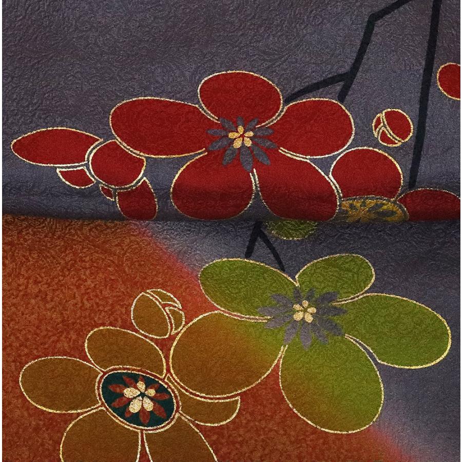送料無料】本振袖☆正絹☆梅花 ki24213【美品】 : ki24213 : きもの 
