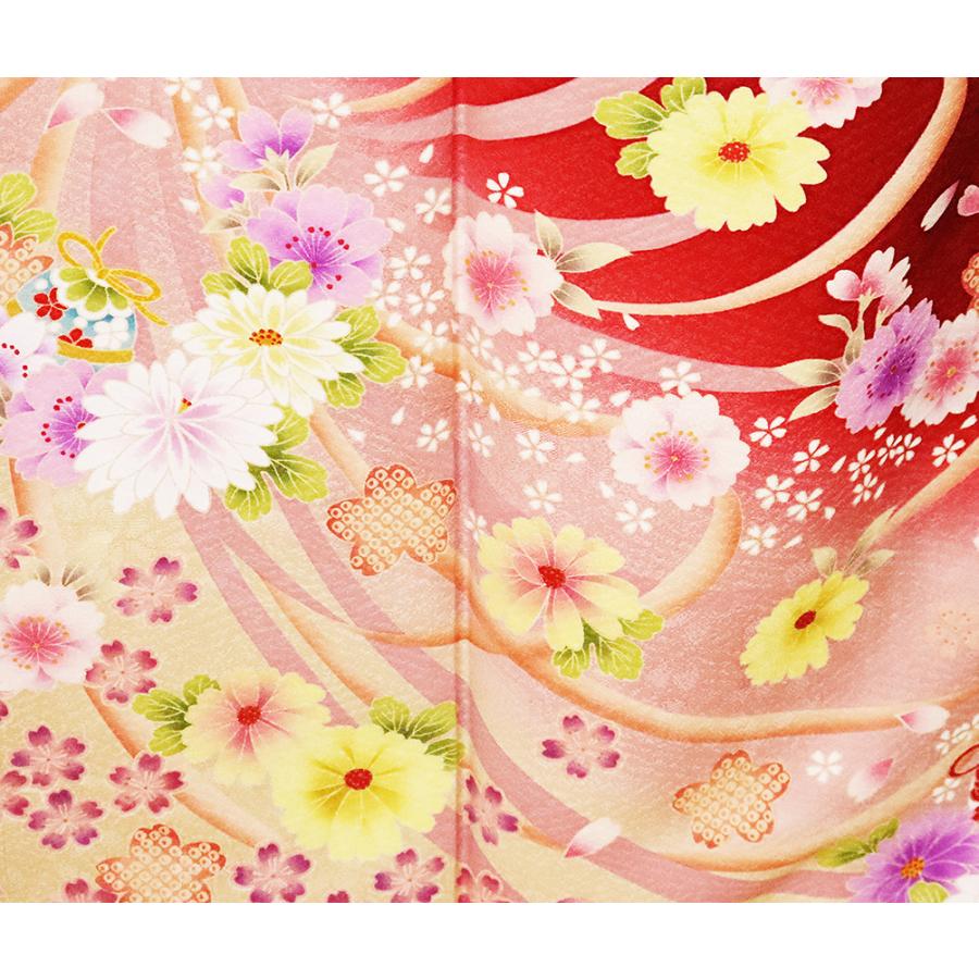 振袖 正絹 洋柄 アトリエサブ 華徒然×吉木千沙都振袖ネットレンタル 青/水色 牡丹柄 寒色系