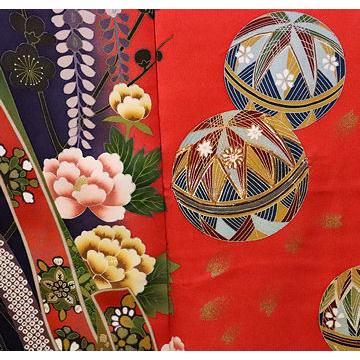 正絹 振袖 長襦袢セット古典柄熨斗模様トールサイズ 振袖 長襦袢 袋帯 セット 正絹 手毬 熨斗文 LLサイズ トールサイズ