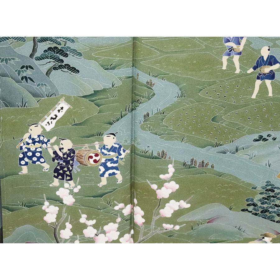 送料無料】京加賀友禅 色留袖 正絹 田植え祭 ki25170 トールサイズ  