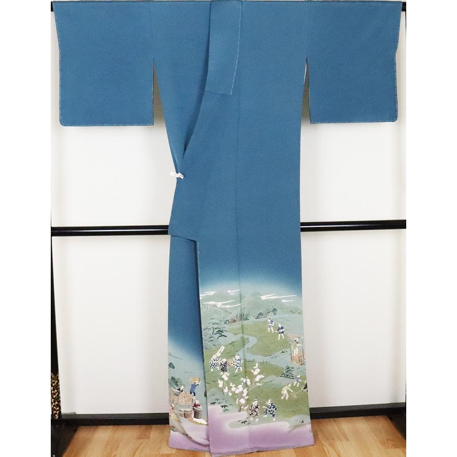 送料無料】京加賀友禅 色留袖 正絹 田植え祭 ki25170 トールサイズ  