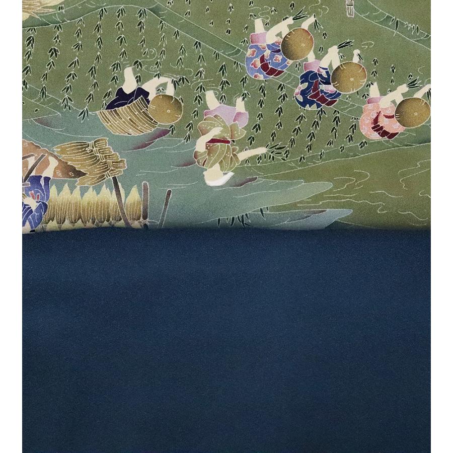 送料無料】京加賀友禅 色留袖 正絹 田植え祭 ki25170 トールサイズ  