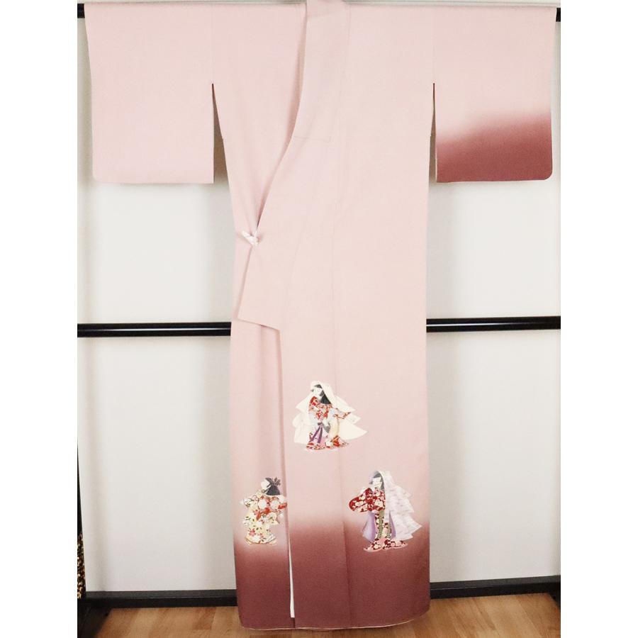 送料無料】訪問着 正絹 踊り子 比翼仕立て ki25525 : きもの千葉  