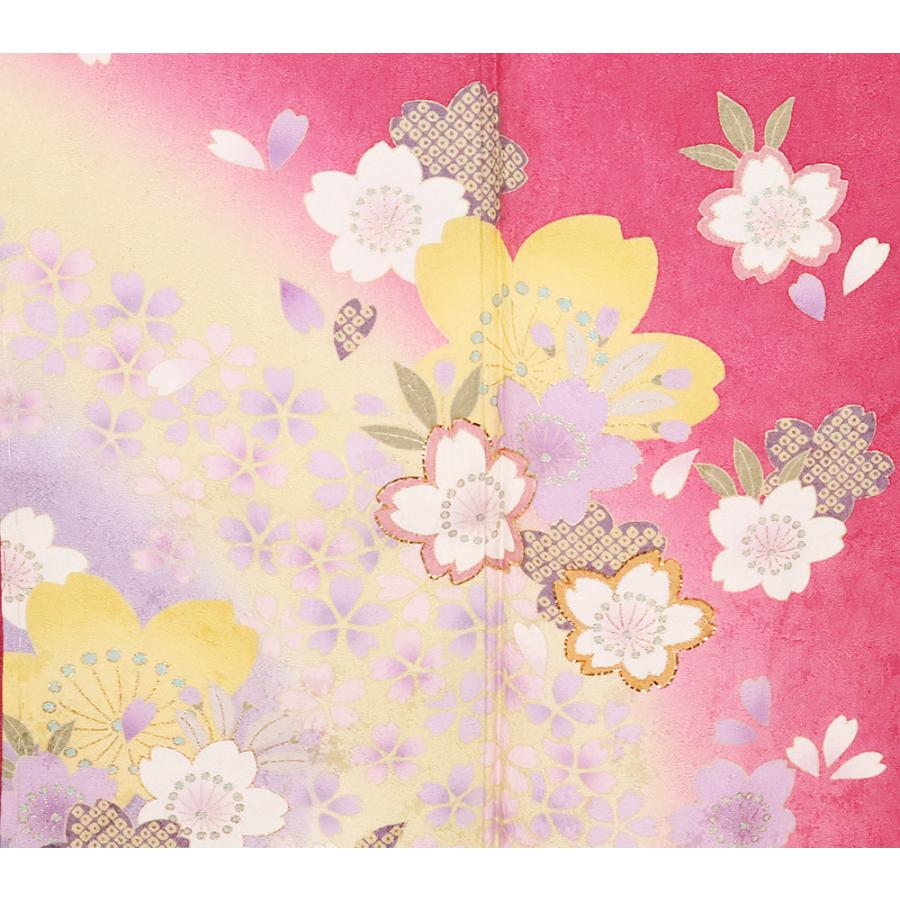 本振袖 正絹 薄赤紫 桜 流水 LLサイズ トールサイズ ki25695 新品 着物 