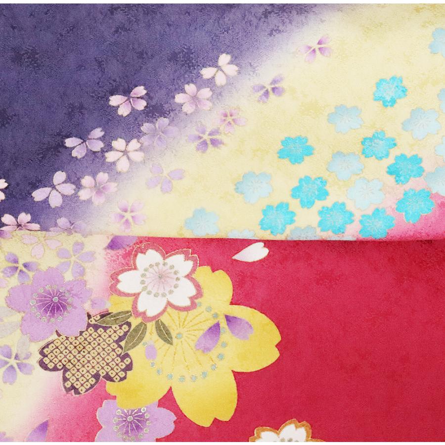 本振袖 正絹 薄赤紫 桜 流水 LLサイズ トールサイズ ki25695 新品 着物 