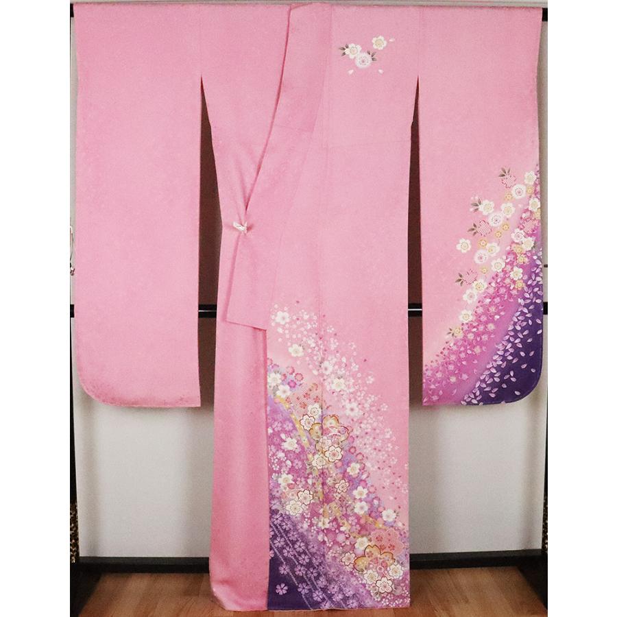 送料無料】本振袖☆正絹☆桜花 トールサイズ ki25696【新品 