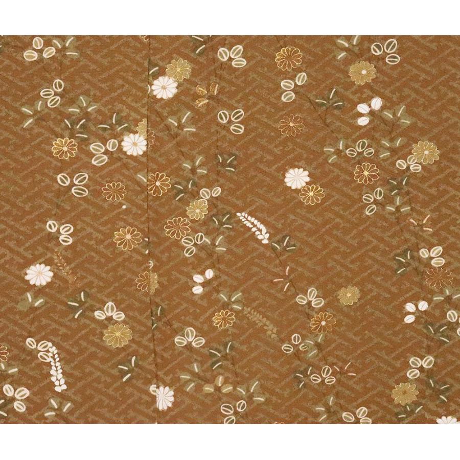 送料無料】絞り訪問着 正絹 緑 ベージュ 紫 絞り扇 梅 刺繍小花 身丈 