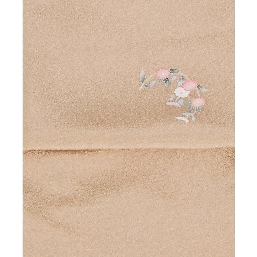 友禅 色留袖 袷 正絹 ベージュ 暈し 童 花笠 Lサイズ ki26520  