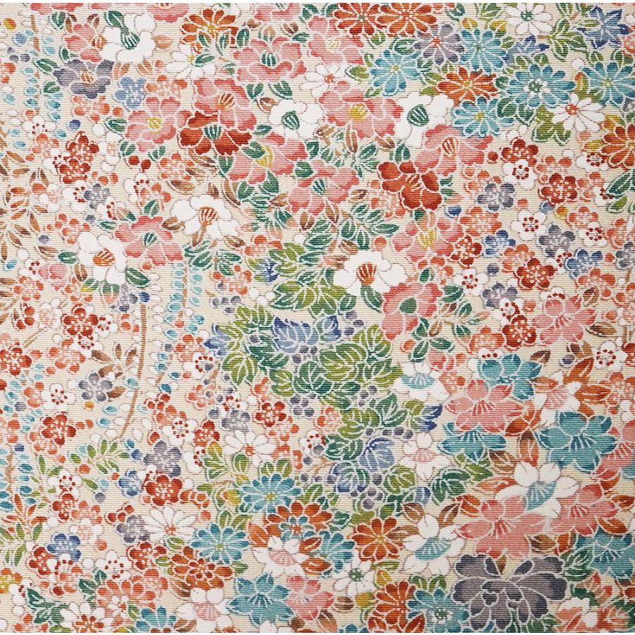 単衣 小紋 ベージュ 梅 菊 菖蒲 Lサイズ ki26830 美品 レディース 