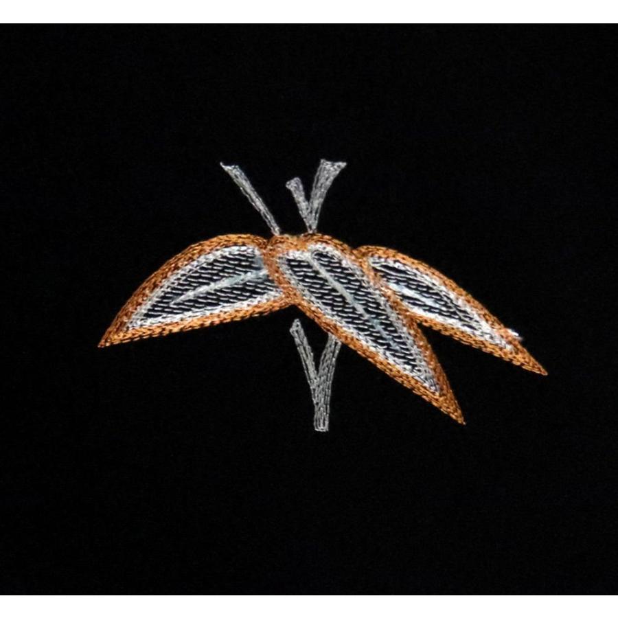 訪問着 袷 正絹 黒 金駒刺繍 笹 Lサイズ ki27255 新品 シルク 入学式