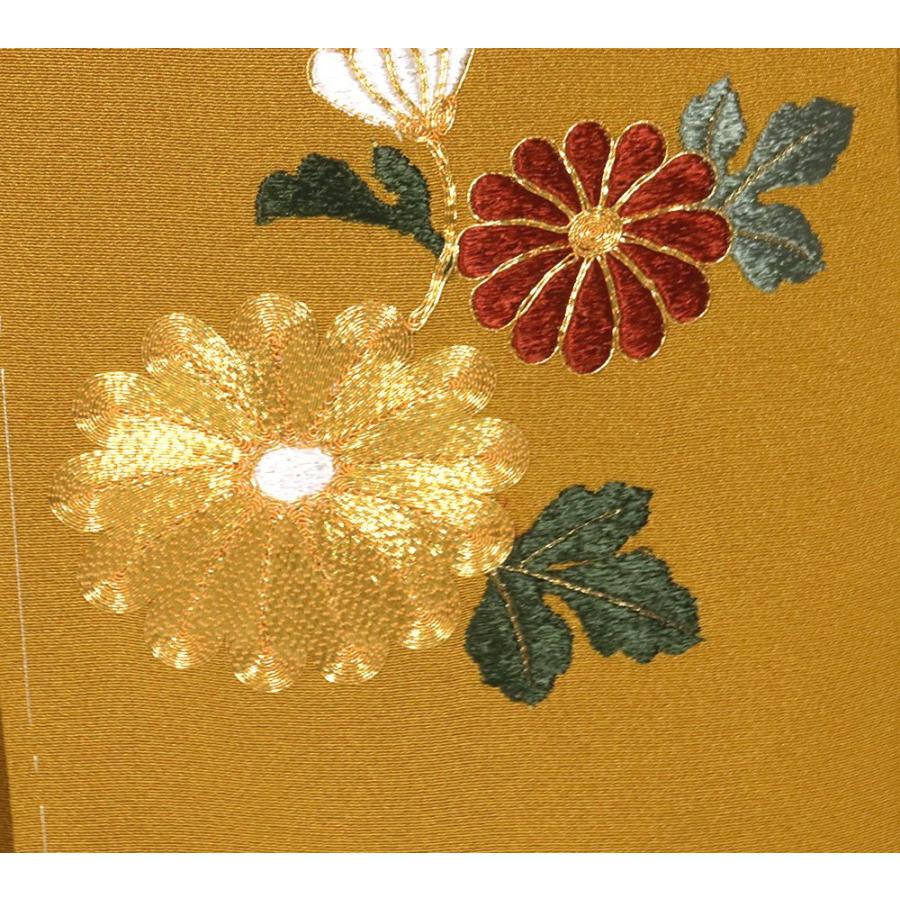 振袖 正絹 黄土色 金駒刺繍 藤 菊 Sサイズ ki28265 新品 着物 レディース シルク オールシーズン 成人式 10代 20代 成人式 送料込み｜kimonohaikaga2013｜08